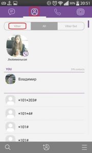 Додавання контактів у Viber