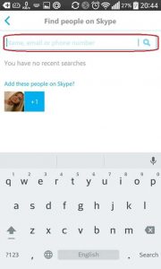 Додавання людей в Skype третій крок