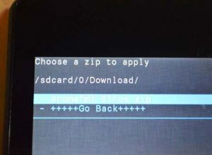 Пункт Choose zip from/sdcard